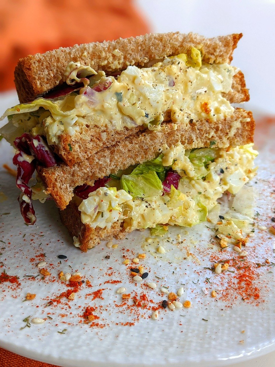 Whole Wheat Egg Salad Sandwich