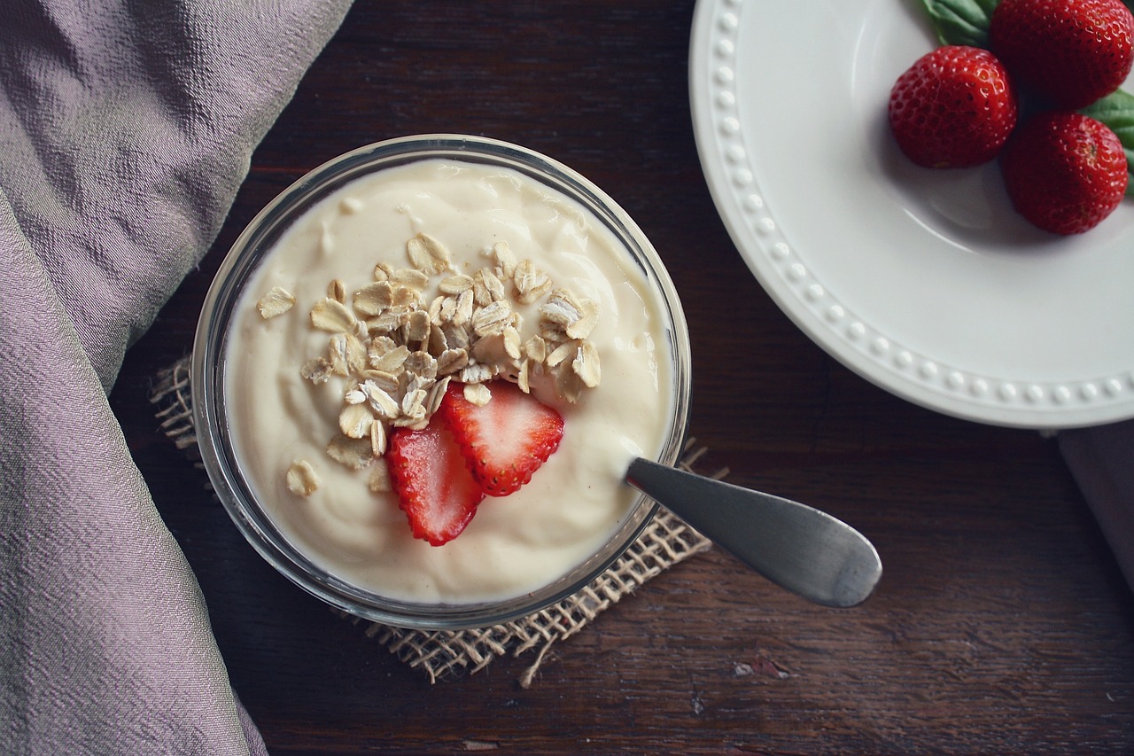 Greek Yogurt Cup with Berries and Almonds